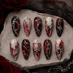 Gothic Spider Web 3D Rhinestone Press On Nails — image 2