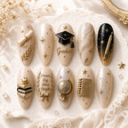 Graduation Academic Symbols 3D Charm Press On Nails