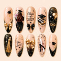 Graduation Celebration Cap & Diploma 3D Bow Press On Nails