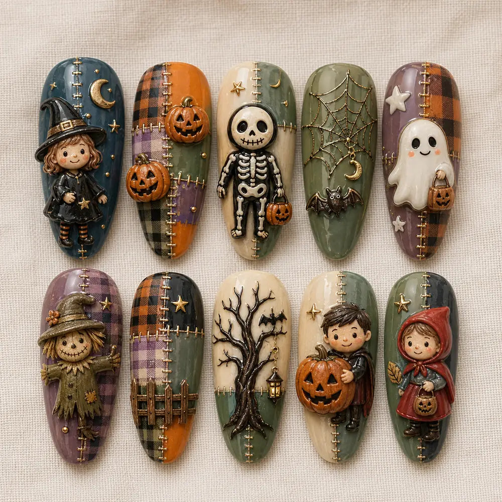 Halloween Storybook 3D Character Press On Nails — image 2