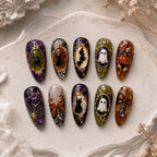 Haunted Cameo Cats and Ghosts 3D Press On Nails — image 2