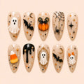Haunted Ghost and Pumpkin 3D Press On Nails — image 1