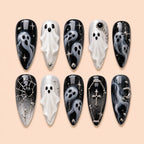 Haunted Ghost Coffin 3D Press On Nails — image 1