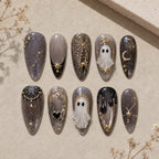 Haunted Ghost Web 3D Glitter Press On Nails — image 2