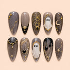 Haunted Ghost Web 3D Glitter Press On Nails — image 1