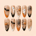 Haunted Pumpkin Ghost 3D French Tip Press On Nails — image 1