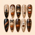 Haunted Pumpkin Ghost 3D Press On Nails — image 1