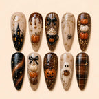 Haunted Pumpkin Ghost 3D Press On Nails — image 1