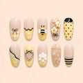 Honeybee Daisy Bow 3D Press On Nails — image 1
