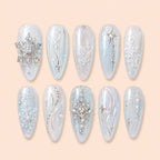 Icy Snowflake Crystal Press On Nails — image 1