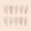 Icy Snowflake Rhinestone Press On Nails — image 1