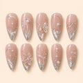 Iridescent Butterfly Rhinestone Press On Nails — image 1