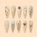 John 3:16 Botanical Gold 3D Press On Nails — image 1