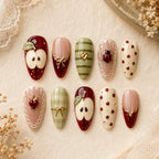Kawaii Apple Picnic 3D Charm Press On Nails — image 2
