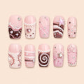 Y2K Star Heart 3D Rhinestone Press On Nails — image 1