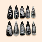 Midnight Cathedral Cat Press On Nails — image 1