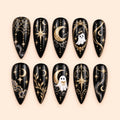 Midnight Ghost Celestial 3D Press On Nails — image 1