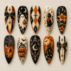 Midnight Halloween Storybook 3D Press On Nails — image 2