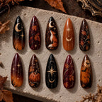 Midnight Harvest Fox Halloween Press On Nails — image 2
