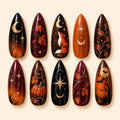 Midnight Harvest Fox Halloween Press On Nails — image 1