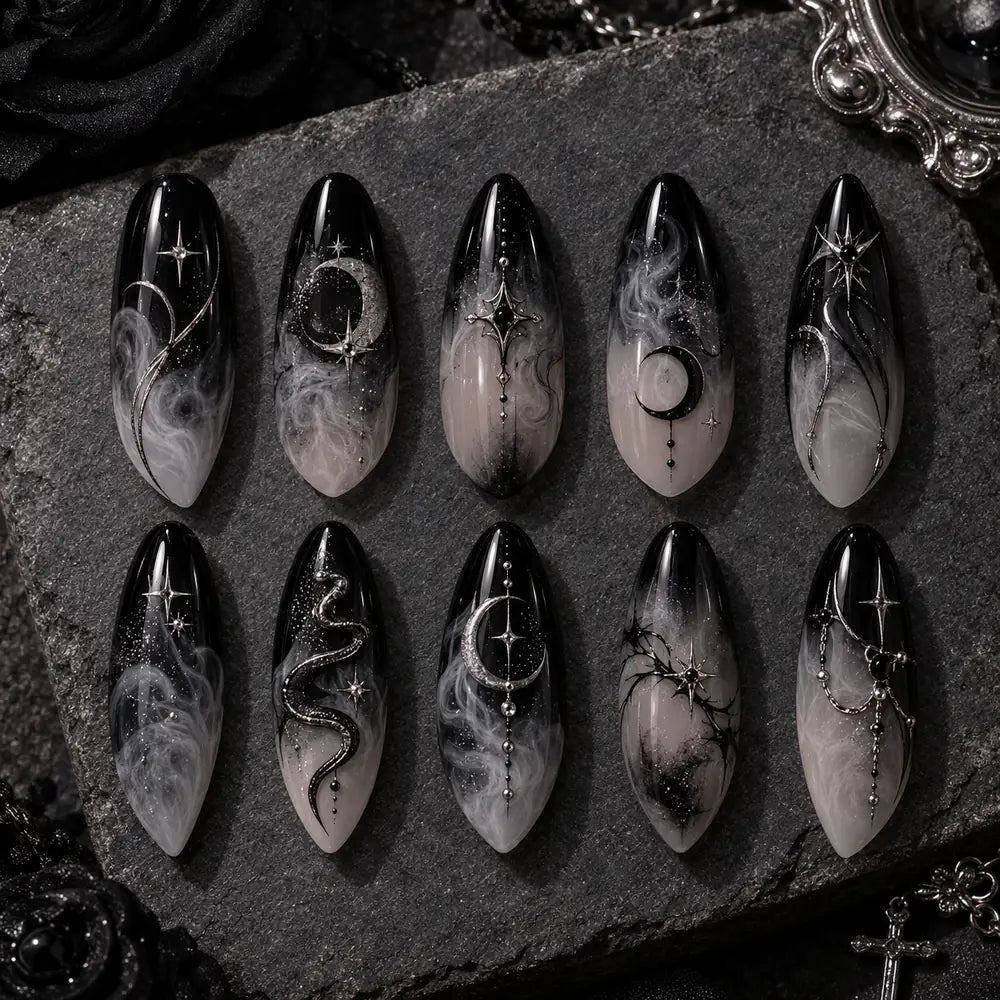 Midnight Moon and Serpent Celestial Press On Nails — image 2