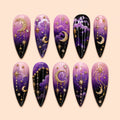 Midnight Moon and Stars Celestial Press On Nails — image 1