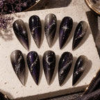 Midnight Orbit Celestial Glitter Rhinestone Press On Nails — image 2