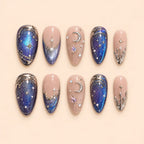 Midnight Orbit Moon & Star Press On Nails — image 1