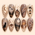 Moonlit Woodland Cottage Press On Nails — image 1