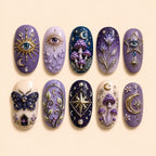 Mystic Mushroom Moon Fairycore Press On Nails — image 1