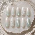 Oceancore Summer Seafoam Cat Eye Ombre Press On Nails