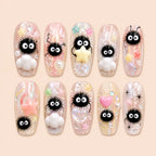 Pastel Star Sprite 3D Press On Nails — image 1