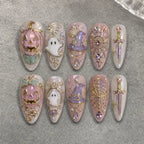 Pastel Witching Hour 3D Halloween Press On Nails — image 2