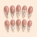 Pearl Bow & Flower French Tip Press On Nails — image 1
