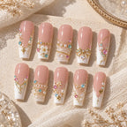 Pearl Bow Jewel French Tip Press On Nails — image 2
