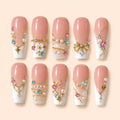 Pearl Bow Jewel French Tip Press On Nails — image 1