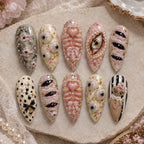 Pink Eyeball Ribcage 3D Press On Nails — image 2