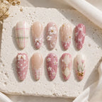 Pink Floral Bow Coquette Press On Nails — image 2