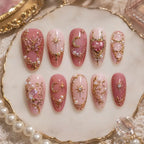 Pink Moonlit Butterfly Heart 3D Press On Nails — image 2