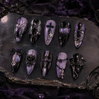 Purple Cross & Chain Gothic Press On Nails — image 2