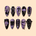Purple Cross & Chain Gothic Press On Nails — image 1