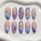Purple Tide Seashell 3D Press On Nails — image 2