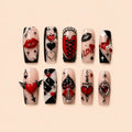 Queen of Hearts 3D Valentine Press On Nails — image 1