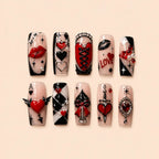 Queen of Hearts 3D Valentine Press On Nails — image 1