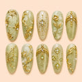 Sage Garden Butterfly 3D Rhinestone Press On Nails — image 1