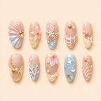 Seashell Garden 3D Ocean Press On Nails — image 1