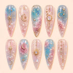 Starlit Blossom Charm Press On Nails