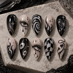 Surreal Eye Butterfly Spiral Rhinestone Press On Nails — image 2