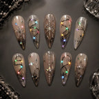 Twinkling Snowflake String Lights Press On Nails — image 2