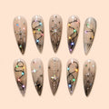 Twinkling Snowflake String Lights Press On Nails — image 1